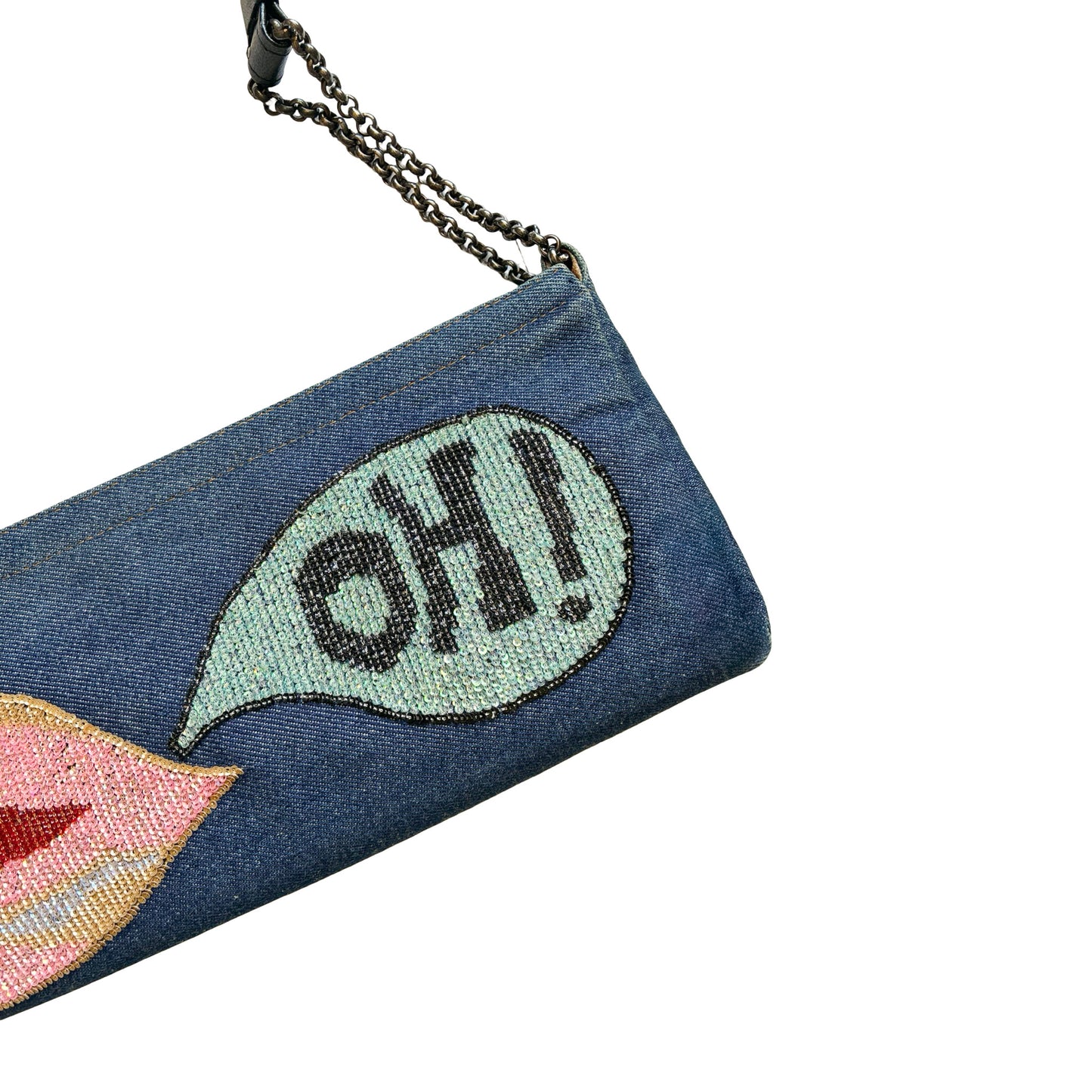 Maison Lesage RARE Beaded Denim Bag
