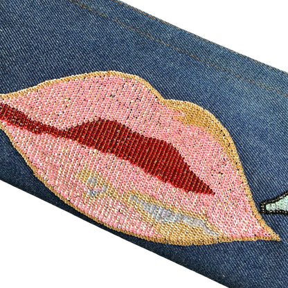 Maison Lesage RARE Beaded Denim Bag