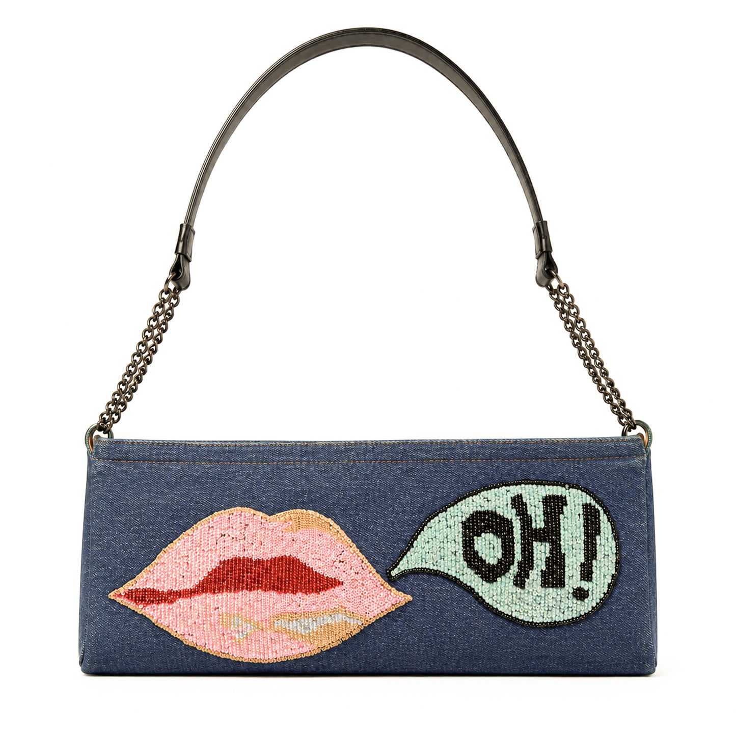 Maison Lesage RARE Beaded Denim Bag