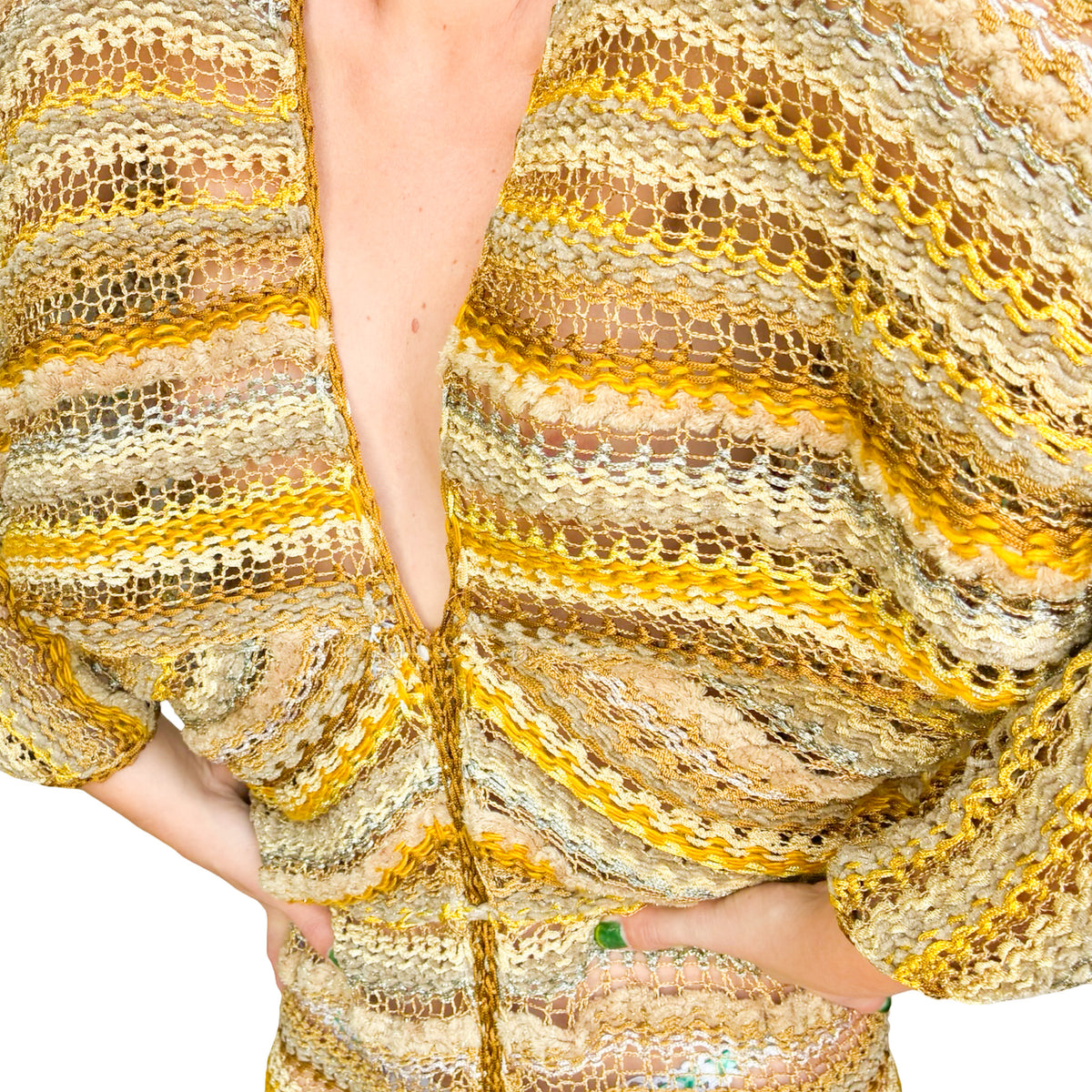 Mali by Lietta Cavalli 1970s RARE Hand-Knit Mini Dress