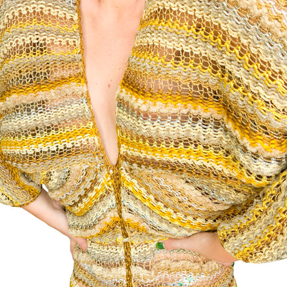 Mali by Lietta Cavalli 1970s RARE Hand-Knit Mini Dress