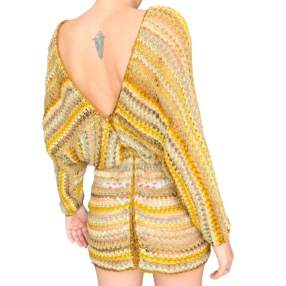 Mali by Lietta Cavalli 1970s RARE Hand-Knit Mini Dress