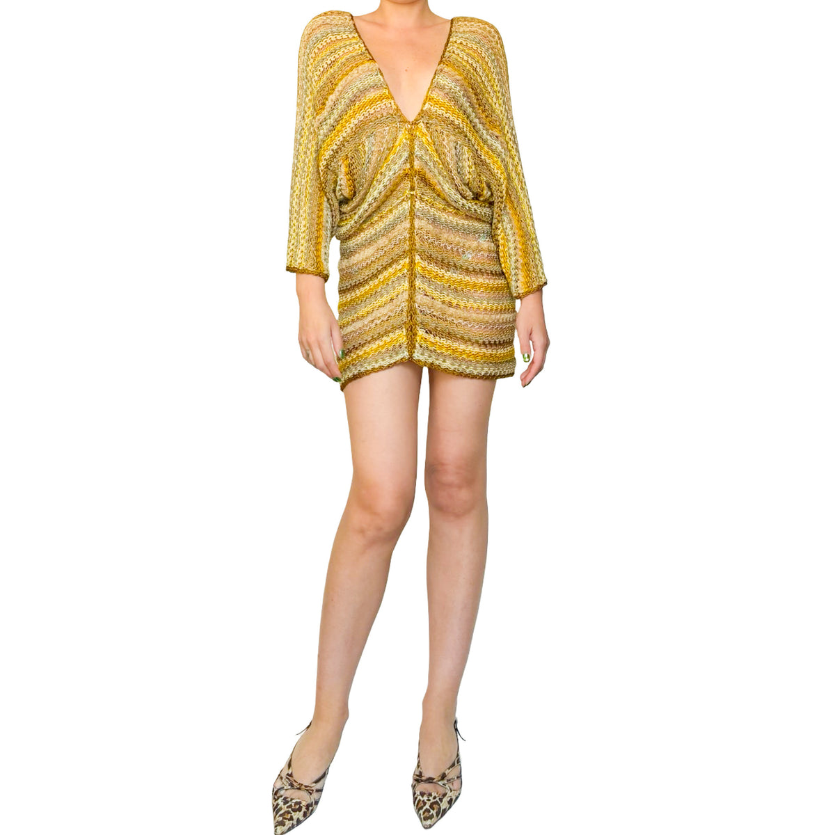 Mali by Lietta Cavalli 1970s RARE Hand-Knit Mini Dress