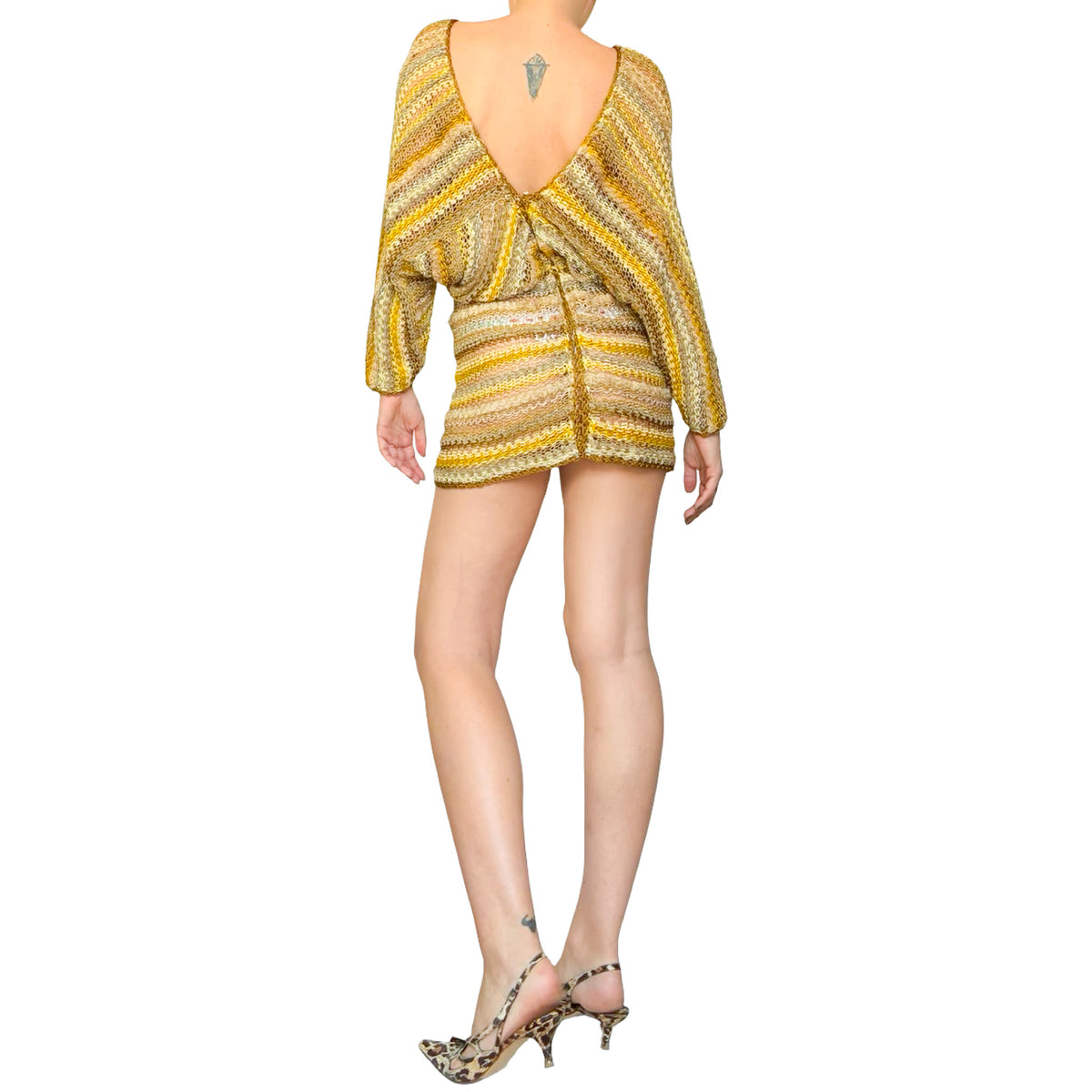 Mali by Lietta Cavalli 1970s RARE Hand-Knit Mini Dress