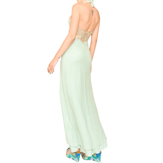 La Perla 90's Angelic Silk Mint Gown