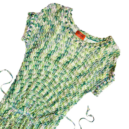 Missoni VTG Green Scale Knit Dress
