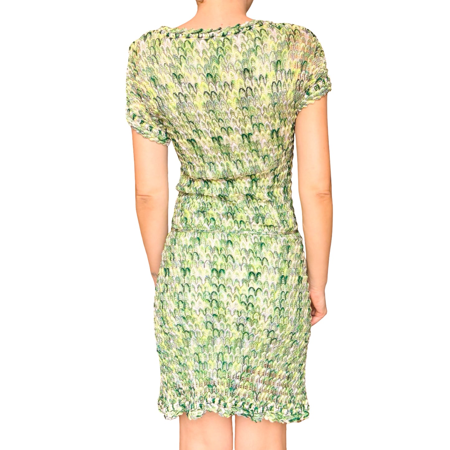 Missoni VTG Green Scale Knit Dress