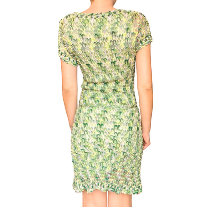 Missoni VTG Green Scale Knit Dress