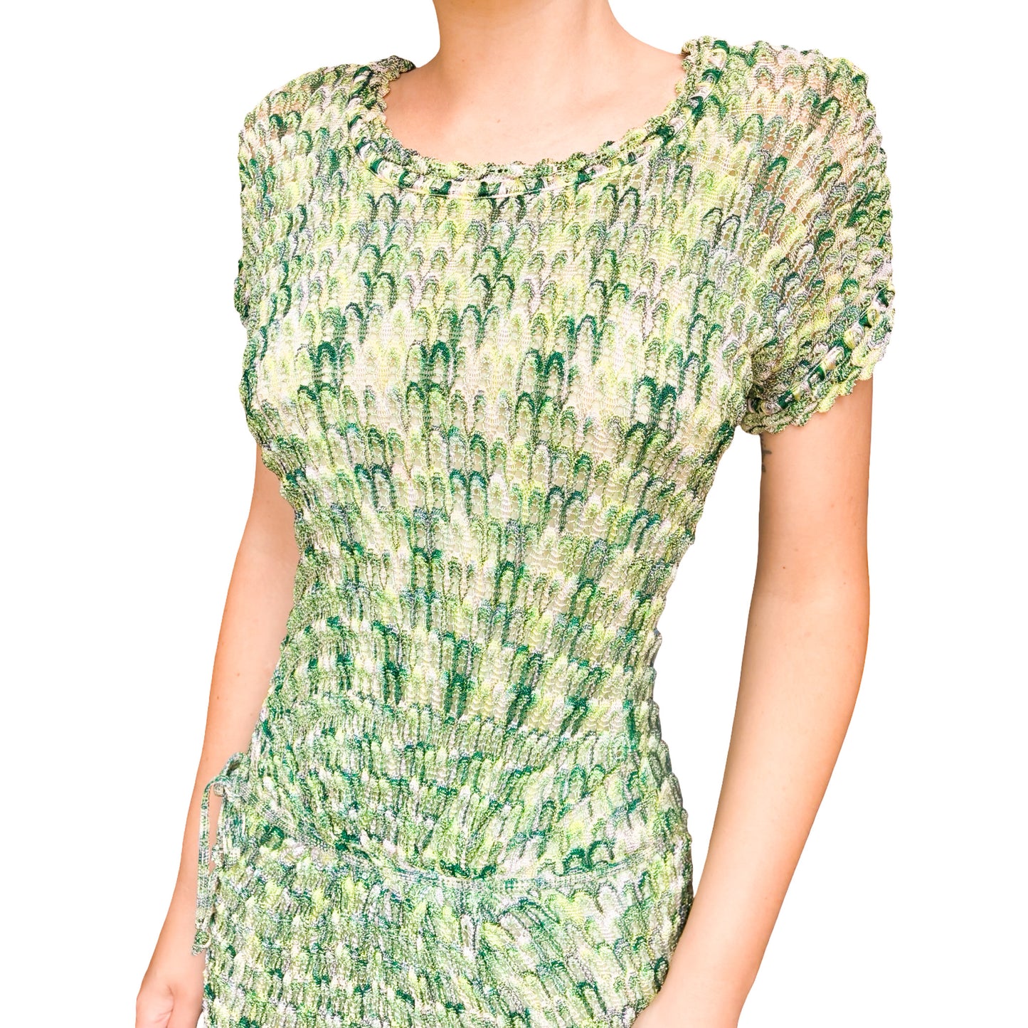 Missoni VTG Green Scale Knit Dress