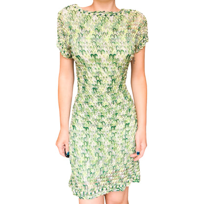 Missoni VTG Green Scale Knit Dress