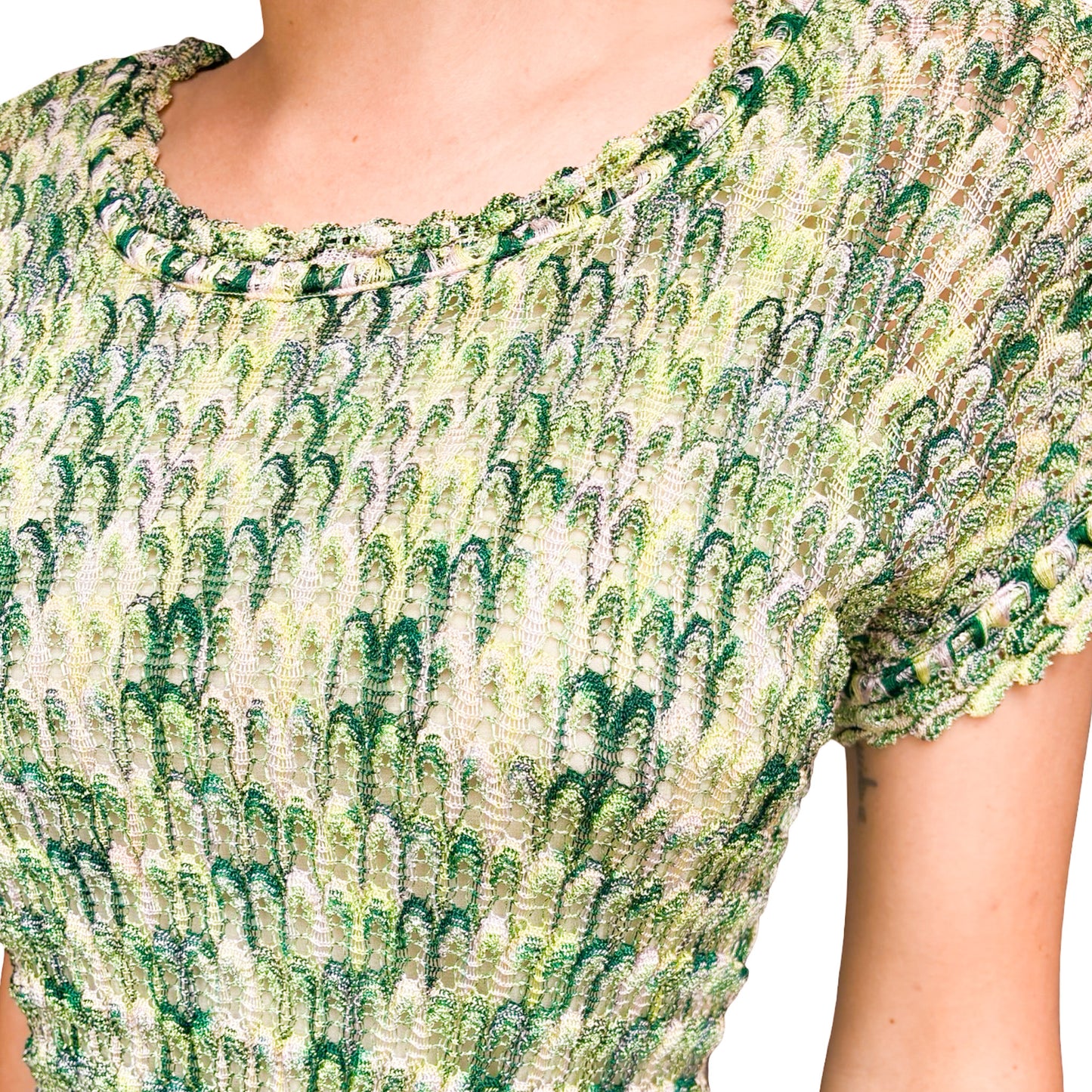 Missoni VTG Green Scale Knit Dress
