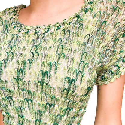 Missoni VTG Green Scale Knit Dress
