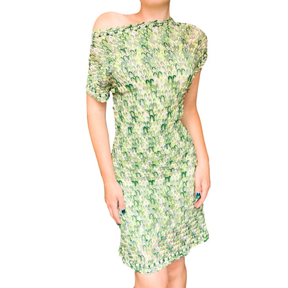 Missoni VTG Green Scale Knit Dress