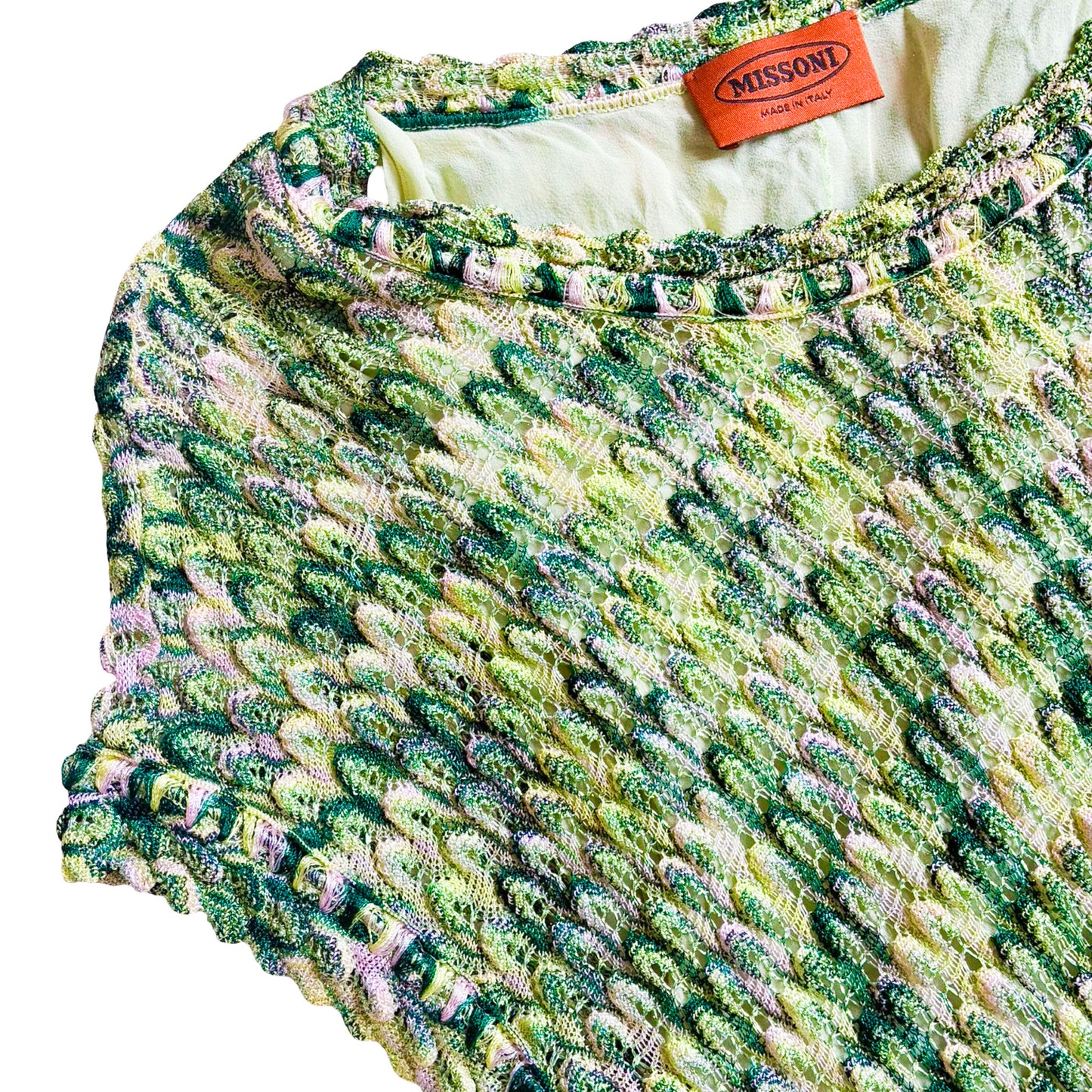 Missoni VTG Green Scale Knit Dress