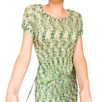 Missoni VTG Green Scale Knit Dress
