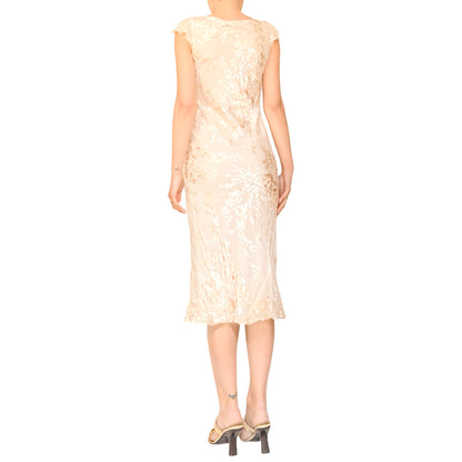 English 1990s Beaded Silk Romantic Dress