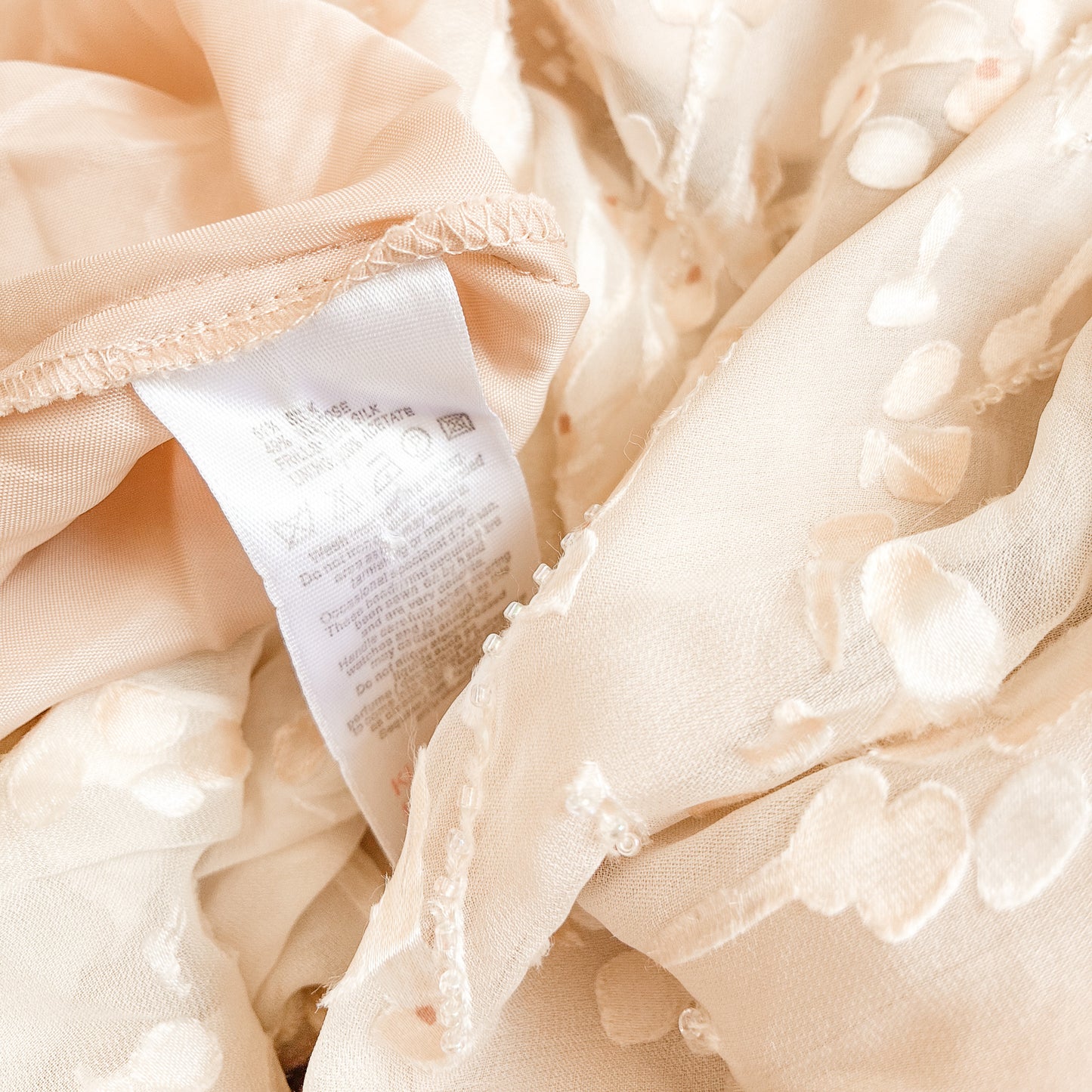 English 1990s Beaded Silk Romantic Dress