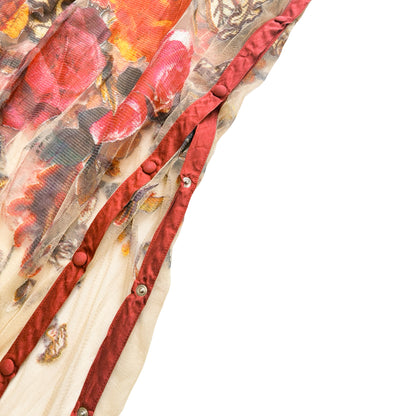Souad 90's Rare Handpainted Silk Cover-Up