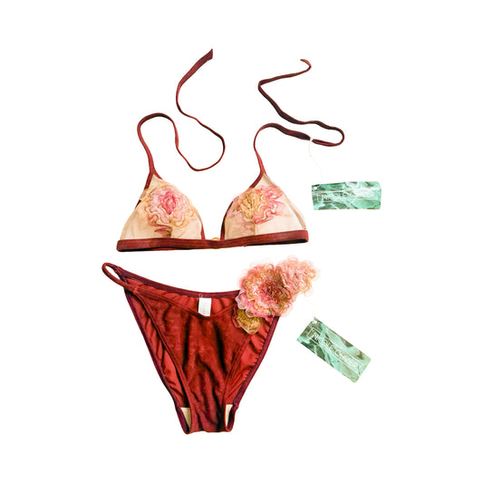 Nicole Olivier 90s RARE Rosette Bikini - Dead Stock