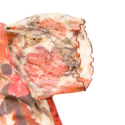 Souad 90's Rare Handpainted Silk Cover-Up