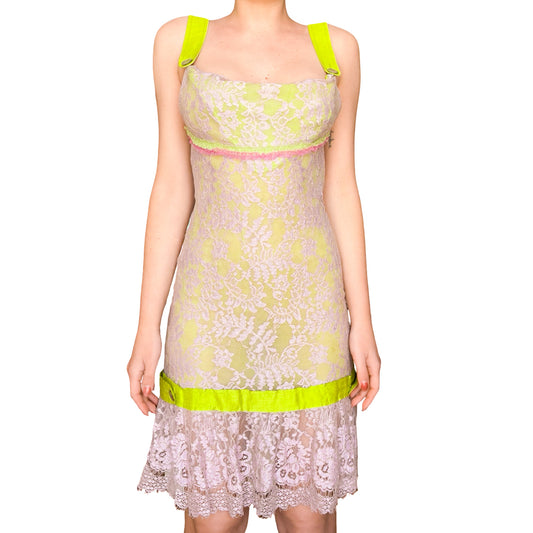 Patrizia Shelabarger VTG Bi-color lace dress