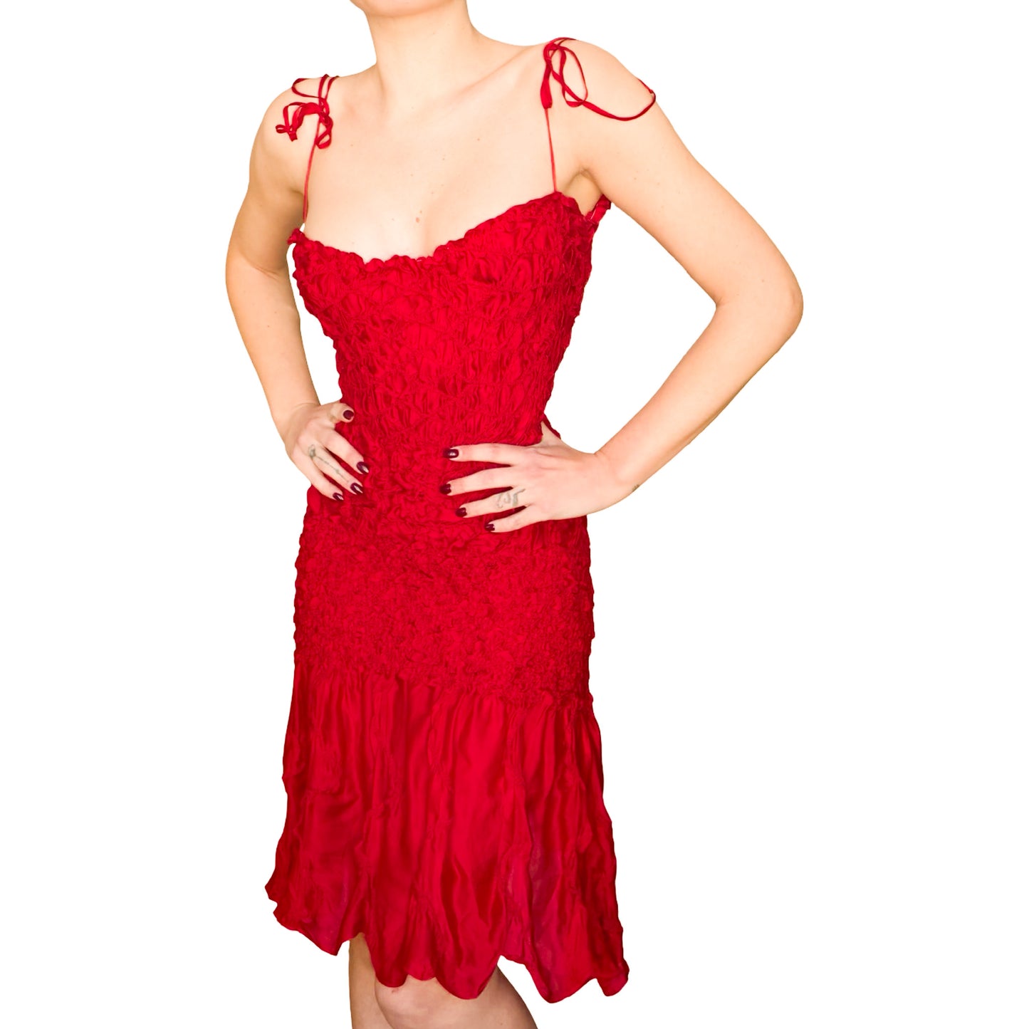 Plein Sud 2004 Ruched Silk Dress - Runway