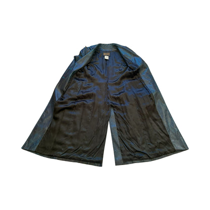 Plein Sud 2000s Midnight Faux Python Leather Coat