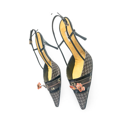 Prada 2003 Kimono Sling back