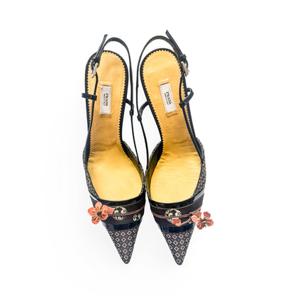 Prada 2003 Kimono Sling back