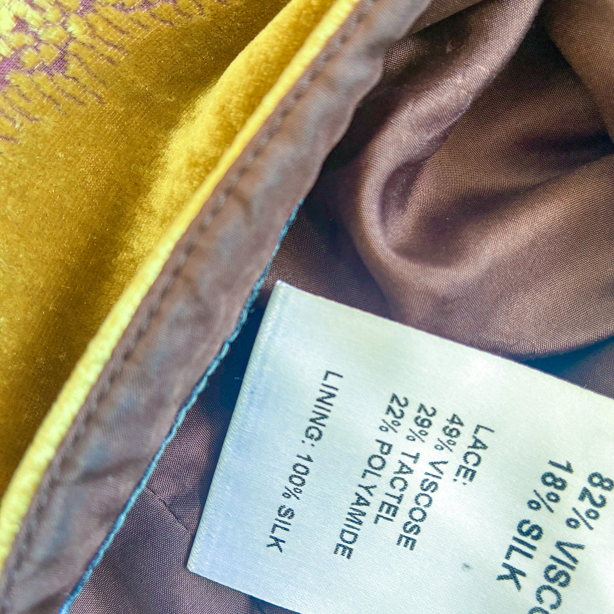 Press&Bastyan 90's Chartreuse Silk Velvet Dress