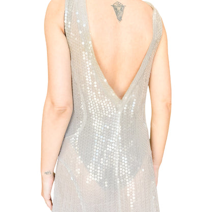 Rifat Ozbek 1996 sequins maxi dress