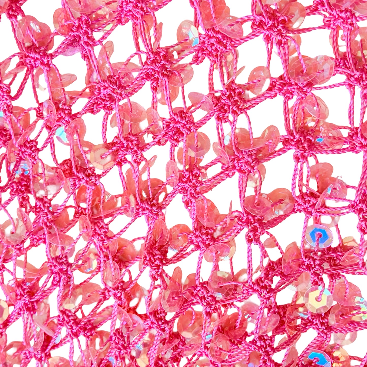 Roberto Cavalli Y2K Barbie Crochet Sequined Top