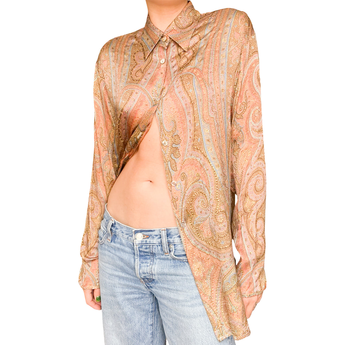 Roberto Cavalli 1998 archival silk paisley shirt - documented
