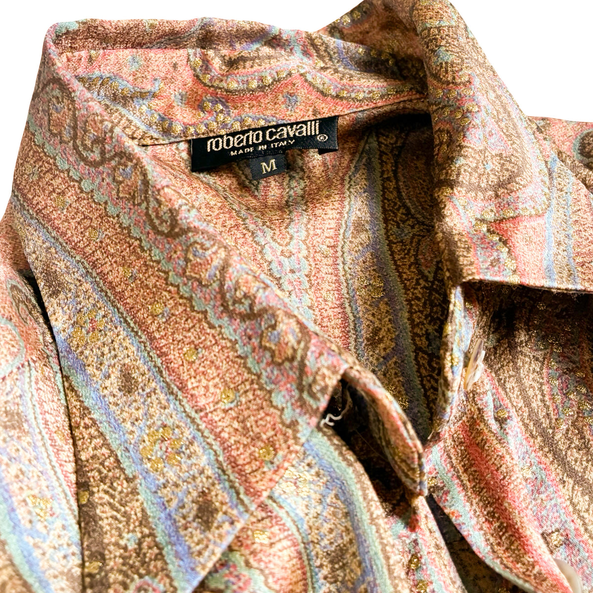 Roberto Cavalli 1998 archival silk paisley shirt - documented