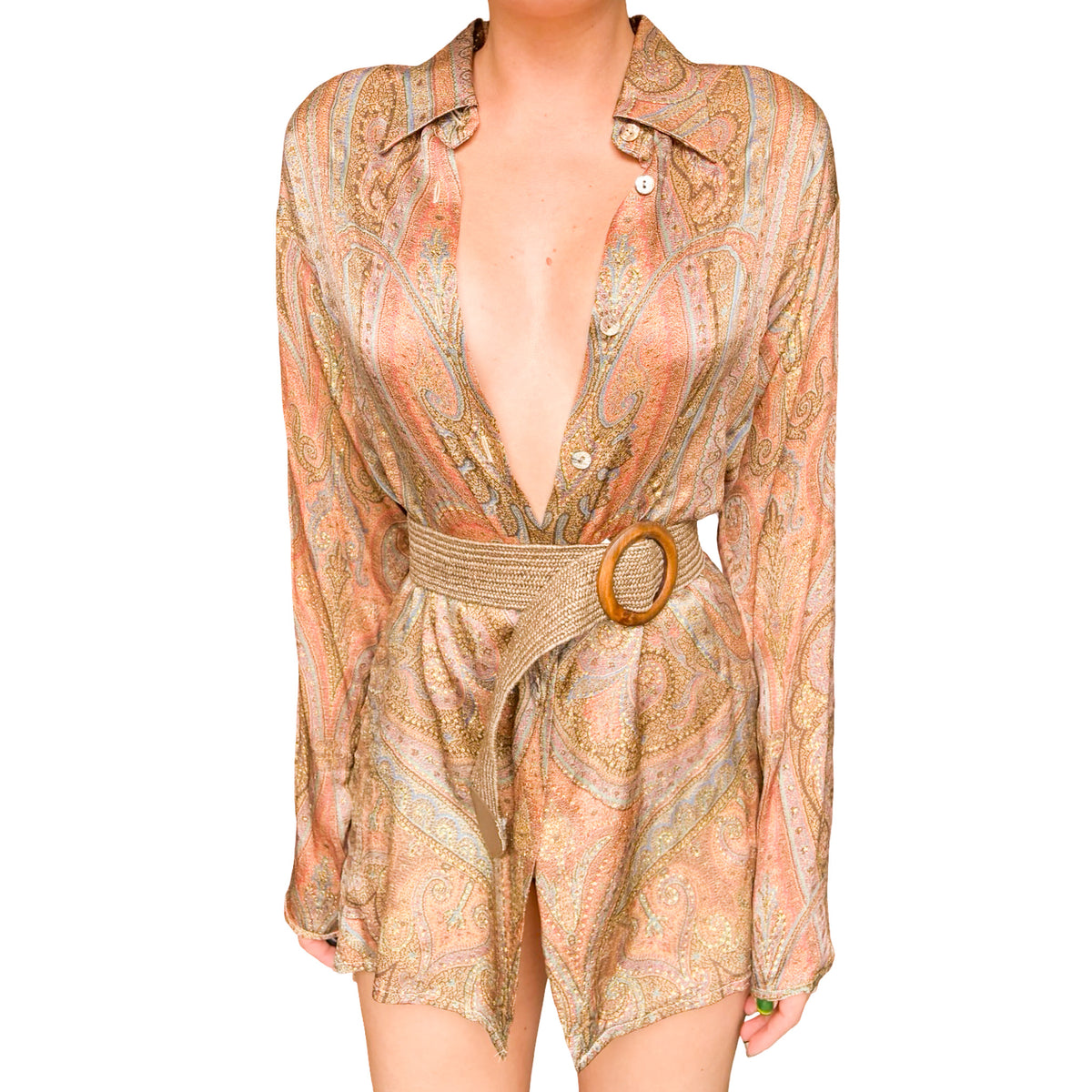 Roberto Cavalli 1998 archival silk paisley shirt - documented