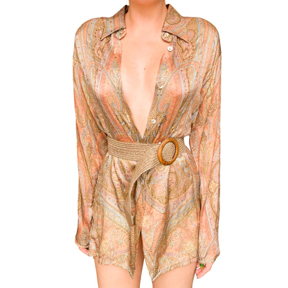 Roberto Cavalli 1998 archival silk paisley shirt - documented