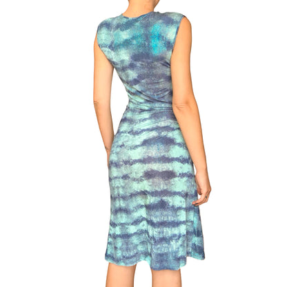 Roberto Cavalli 1999 Aquatic Shimmer Cutout Dress - documented