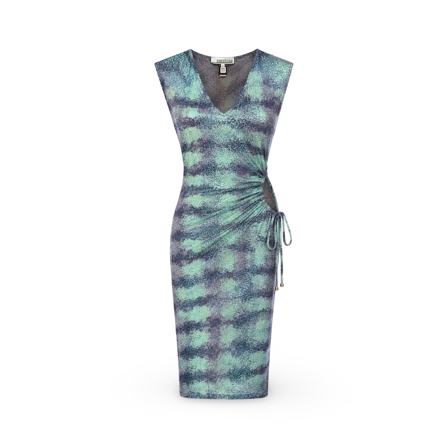 Roberto Cavalli 1999 Aquatic Shimmer Cutout Dress - documented