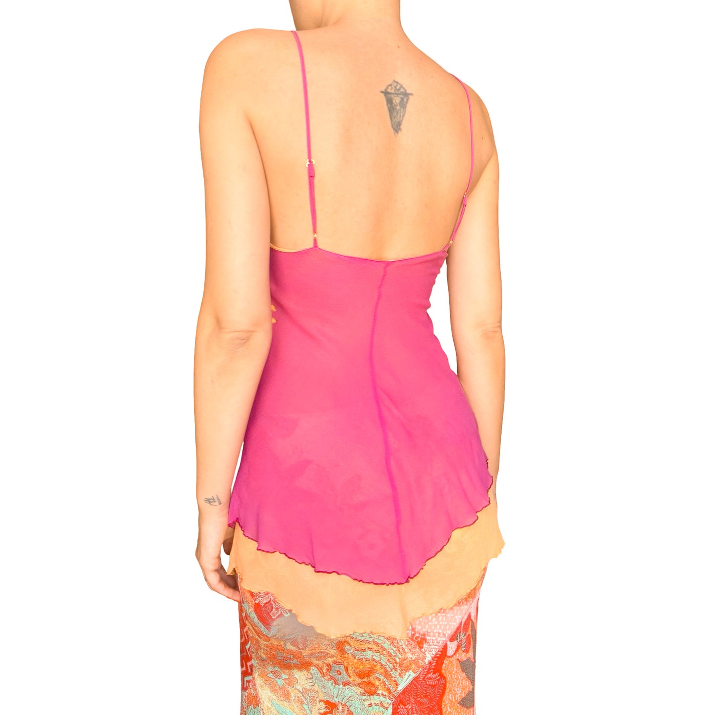 VTG 90s Silk BiColor Cascade Cami