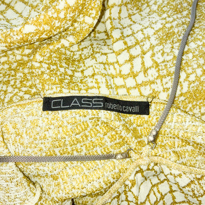 Roberto Cavalli 2000's Golden Snake Dress