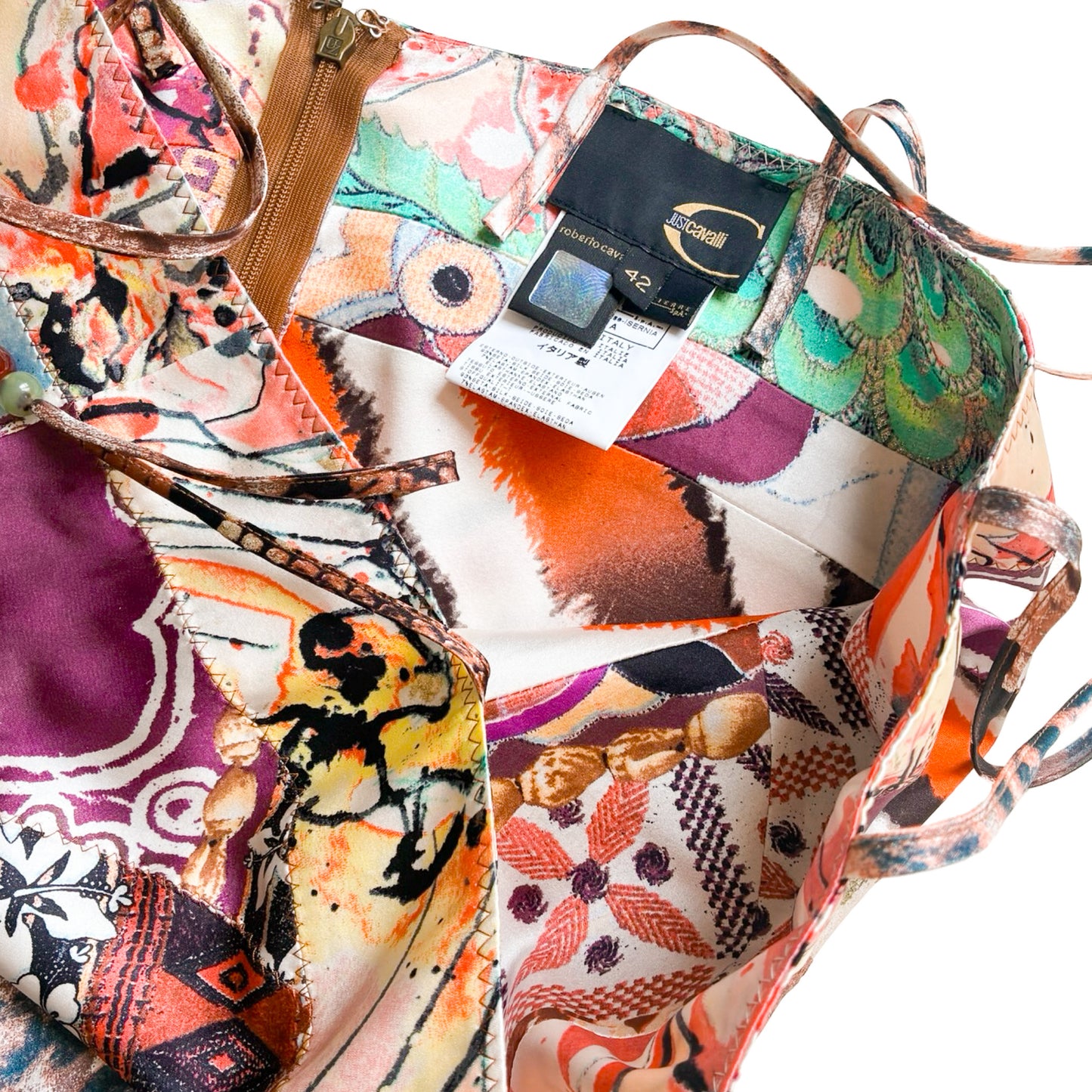 Roberto Cavalli (Just) Y2K silk maxi dress