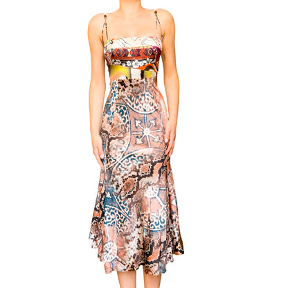 Roberto Cavalli (Just) Y2K silk maxi dress