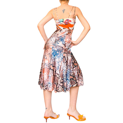 Roberto Cavalli (Just) Y2K silk maxi dress