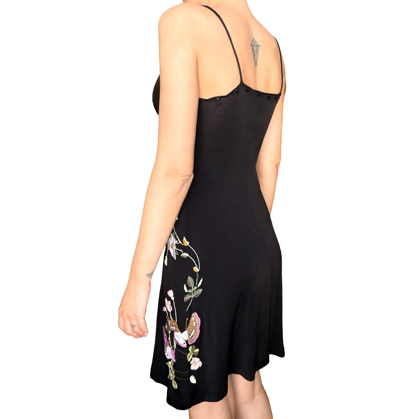Roberto Cavalli VTG Embroidered Silk Slip