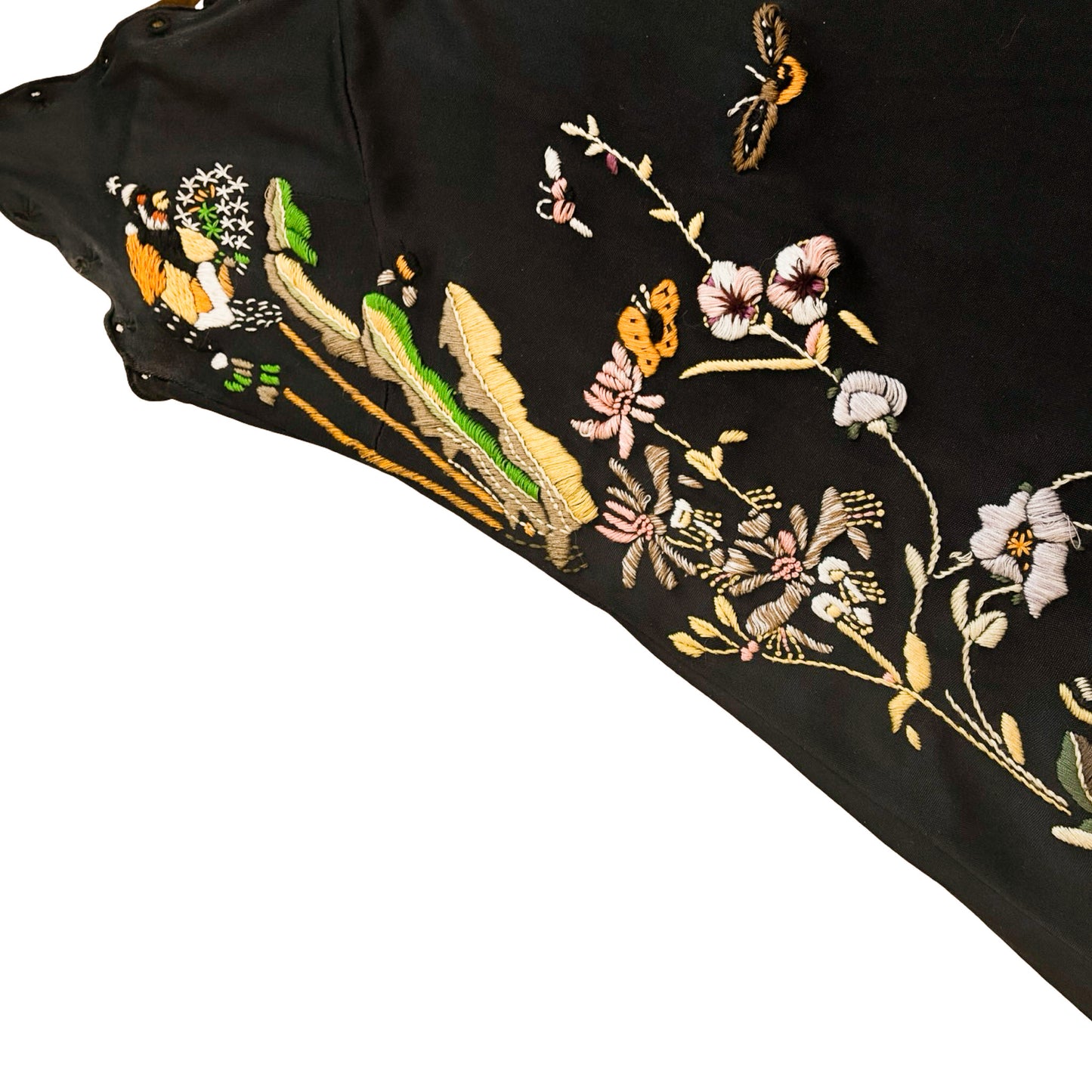 Roberto Cavalli VTG Embroidered Silk Slip