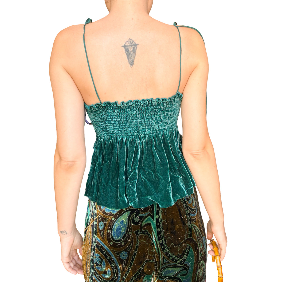 French designer Velvet Embellished Camisole
