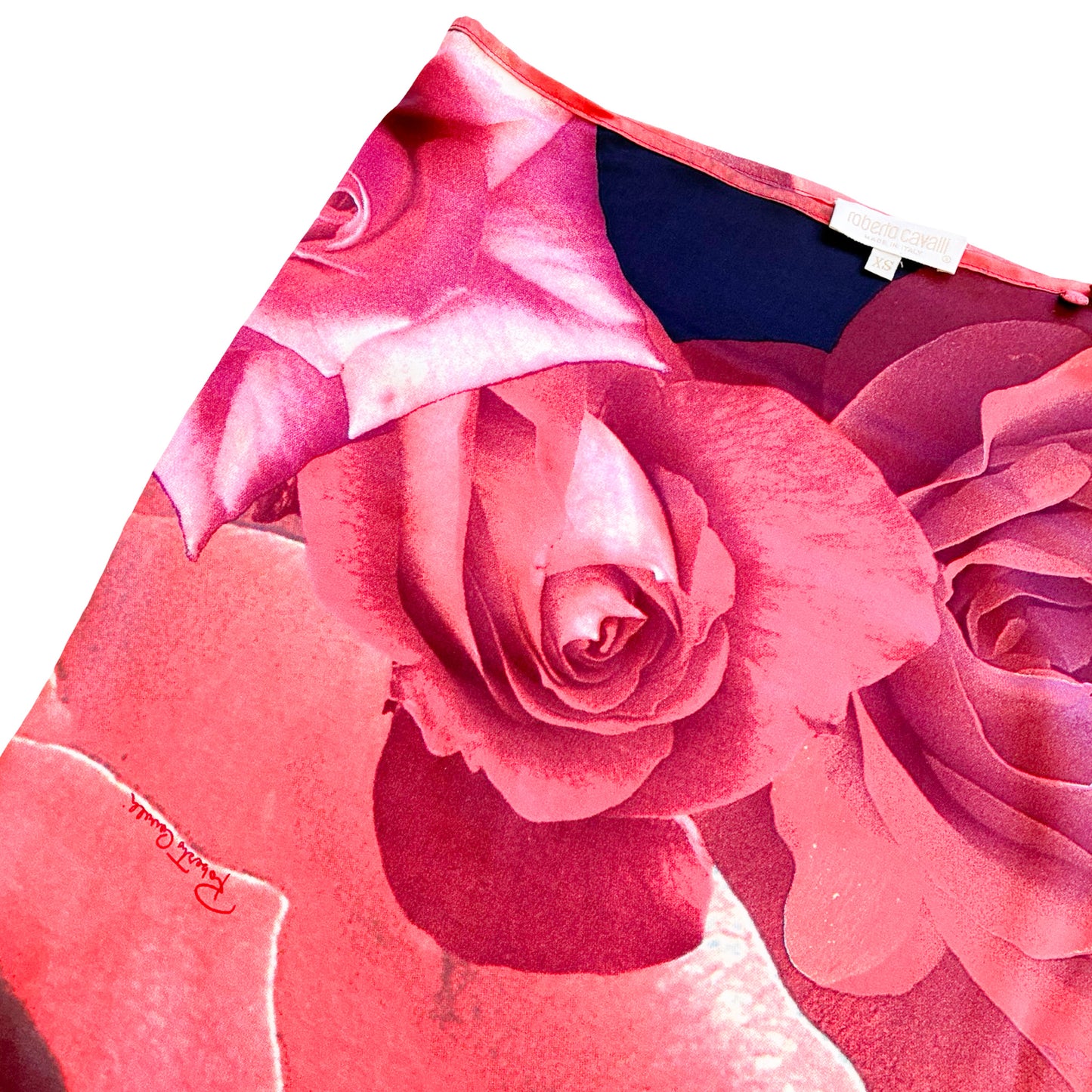 Roberto Cavalli 2000 silk blooming skirt - documented