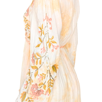 Spanish Vintage Ibiza Peach Tie-Dye Maxi