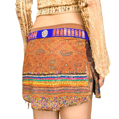 Luxury Italian VTG African Mini Skirt