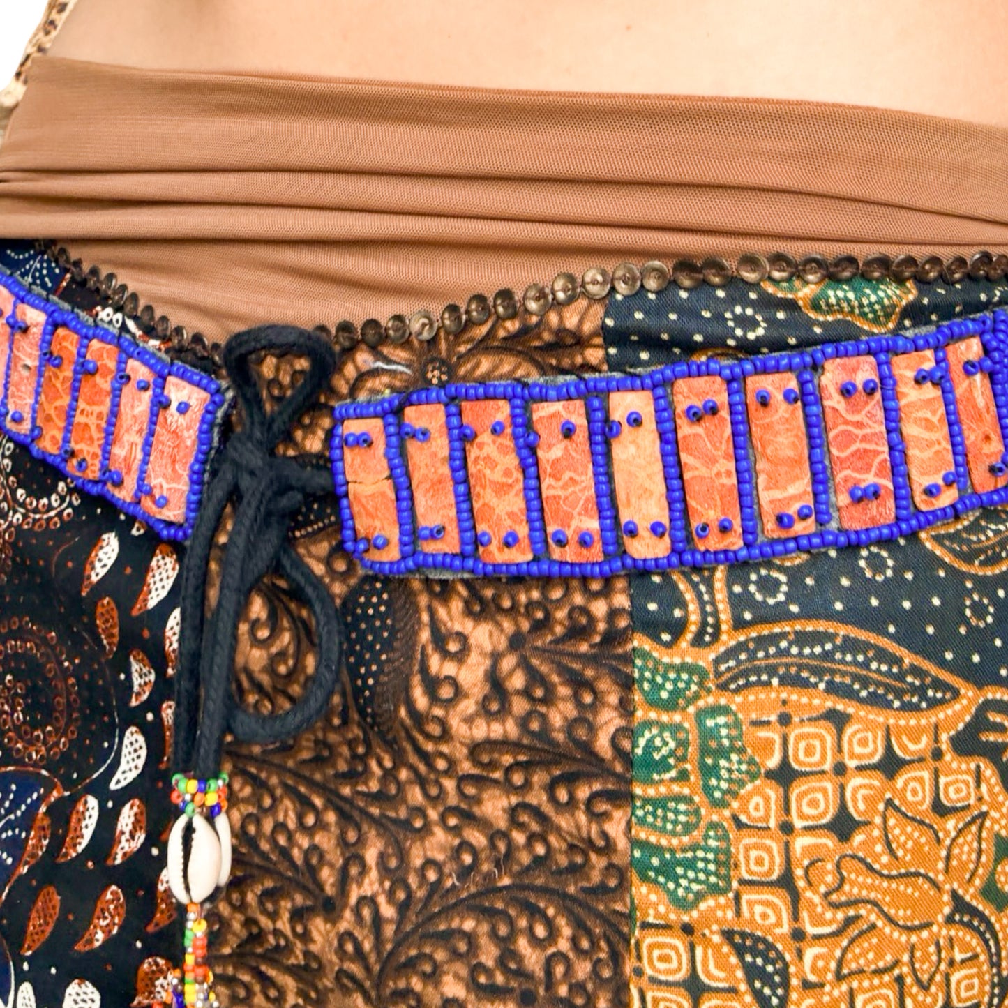 Luxury Italian VTG African Mini Skirt
